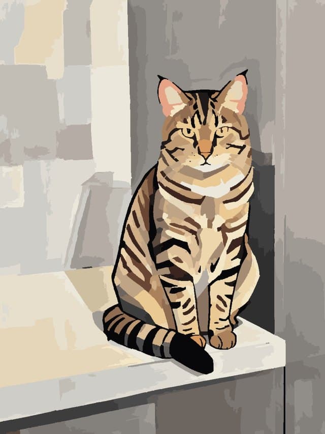 Le chat colorié